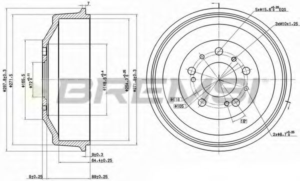 Тормозной барабан bremsi DR5261