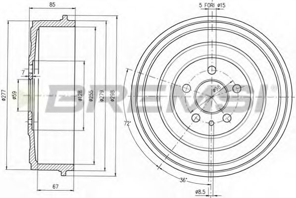 Тормозной барабан bremsi DR5262