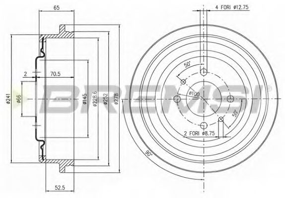 Тормозной барабан bremsi DR5392