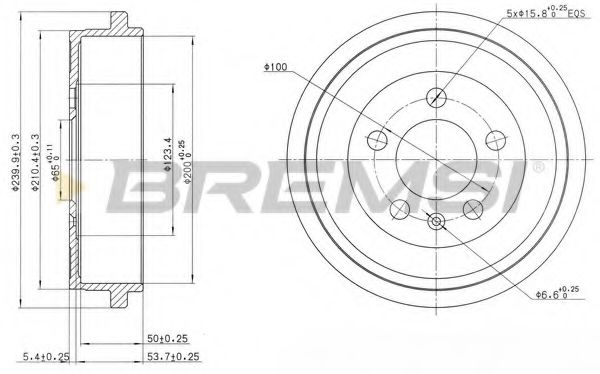 Тормозной барабан bremsi DR5594