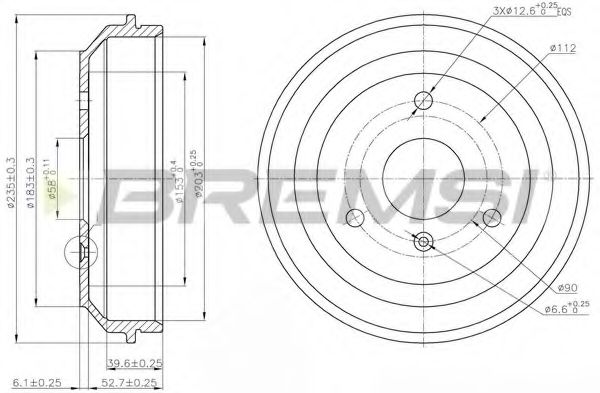 Тормозной барабан bremsi DR5598