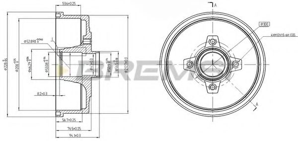 Тормозной барабан bremsi DR5601