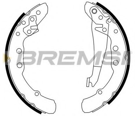 Тормозные колодки барабанные BREMSI GF0021