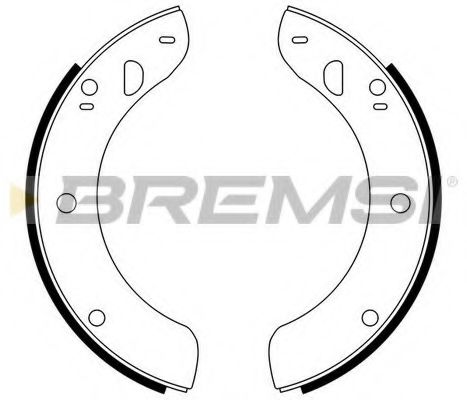 Тормозные колодки барабанные bremsi GF0053