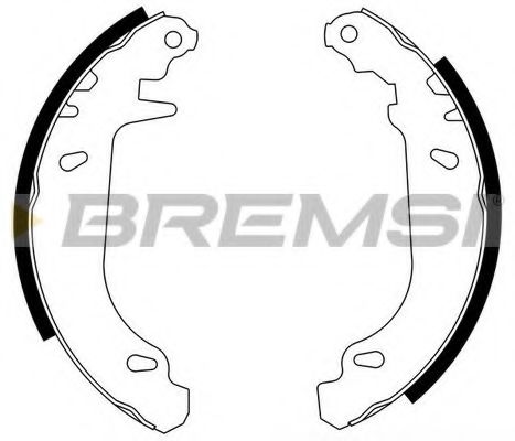 Тормозные колодки барабанные BREMSI GF0105