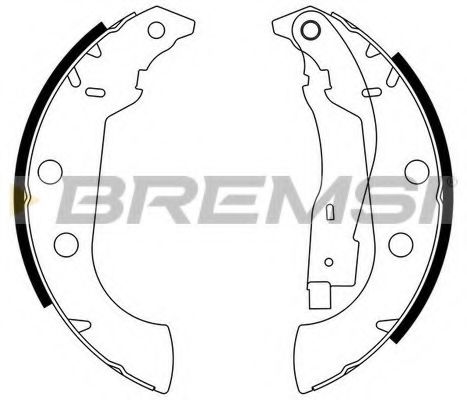 Тормозные колодки барабанные BREMSI GF0107