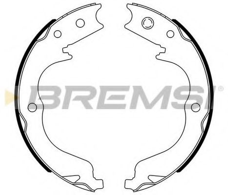 Тормозные колодки барабанные BREMSI GF0109