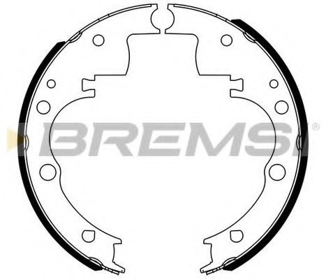 Тормозные колодки барабанные BREMSI GF0166