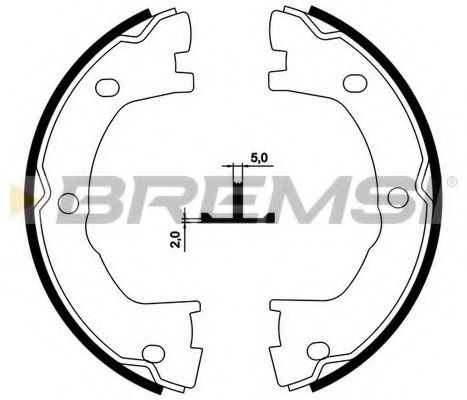 Тормозные колодки барабанные BREMSI GF0183