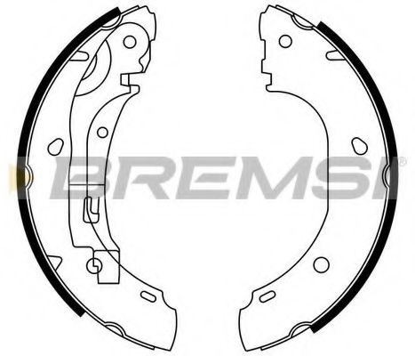 Тормозные колодки барабанные BREMSI GF0186