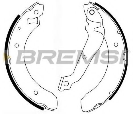Тормозные колодки барабанные BREMSI GF0215