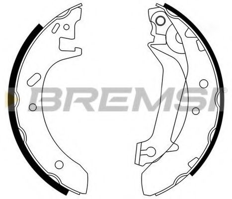 Тормозные колодки барабанные BREMSI GF0229