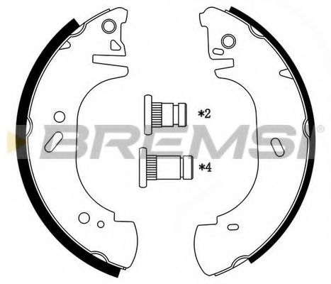 Тормозные колодки барабанные BREMSI GF0233
