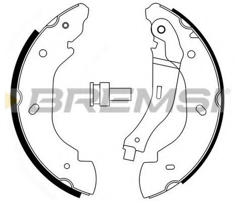 Тормозные колодки барабанные BREMSI GF0240