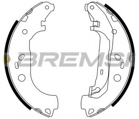 Тормозные колодки барабанные BREMSI GF0245