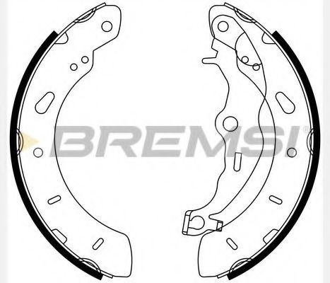 Тормозные колодки барабанные BREMSI GF0248