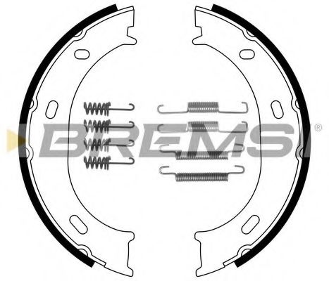 Тормозные колодки барабанные BREMSI GF0306-1