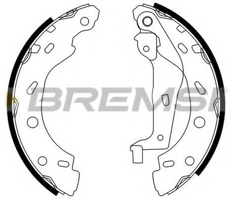 Тормозные колодки барабанные BREMSI GF0308