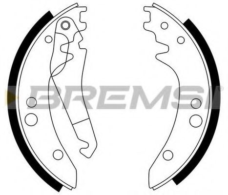 Тормозные колодки барабанные BREMSI GF0309