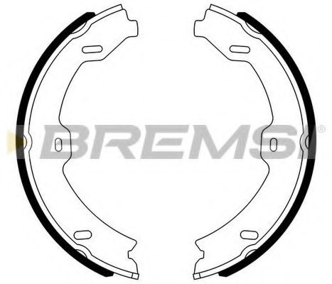 Тормозные колодки барабанные BREMSI GF0318