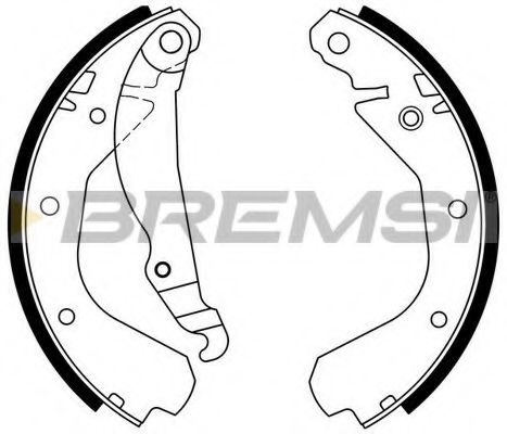 Тормозные колодки барабанные BREMSI GF0352