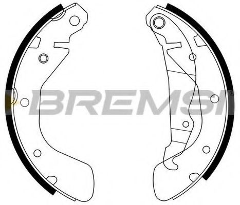 Тормозные колодки барабанные BREMSI GF0354