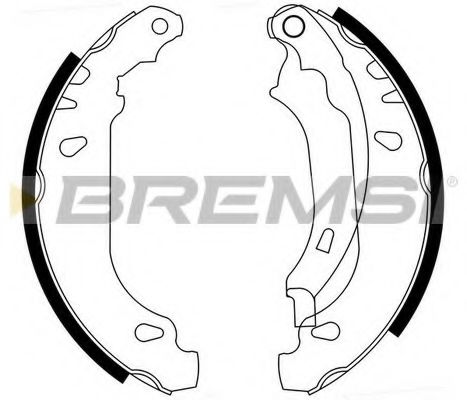 Тормозные колодки барабанные BREMSI GF0386