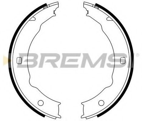 Тормозные колодки барабанные BREMSI GF0387