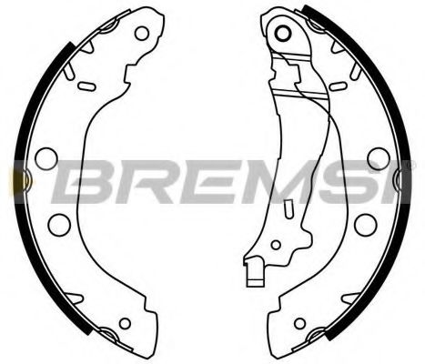 Тормозные колодки барабанные BREMSI GF0407