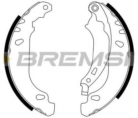 Тормозные колодки барабанные BREMSI GF0408