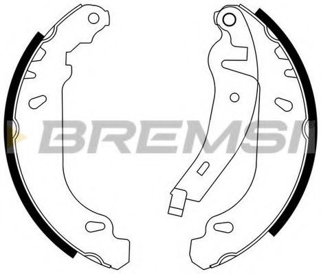 Тормозные колодки барабанные BREMSI GF0415-2