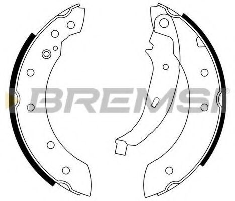 Тормозные колодки барабанные BREMSI GF0425