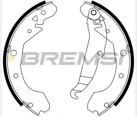 Тормозные колодки барабанные BREMSI GF0631