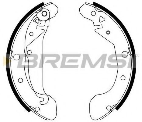 Тормозные колодки барабанные BREMSI GF0632