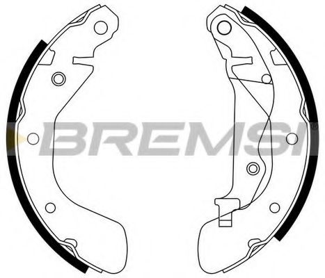 Тормозные колодки барабанные BREMSI GF0633