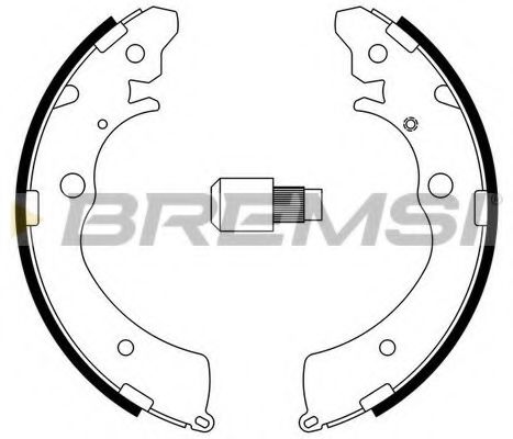 Тормозные колодки барабанные BREMSI GF0706