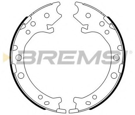 Тормозные колодки барабанные BREMSI GF0715