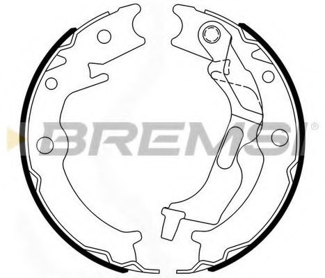 Тормозные колодки барабанные BREMSI GF0729