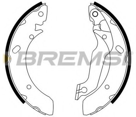 Тормозные колодки барабанные BREMSI GF0733