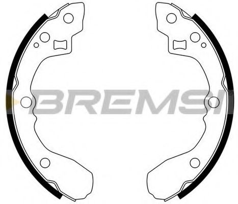 Тормозные колодки барабанные BREMSI GF0762