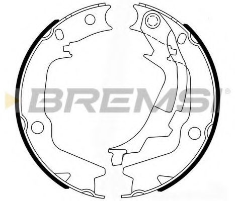 Тормозные колодки барабанные BREMSI GF0766