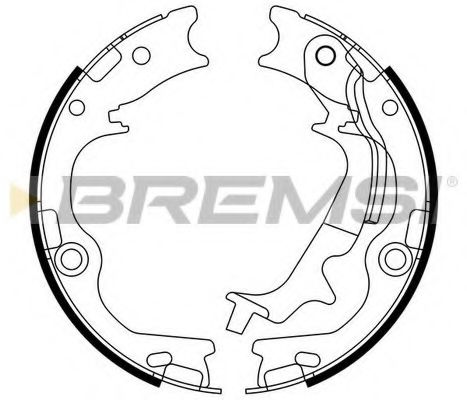 Тормозные колодки барабанные BREMSI GF0807