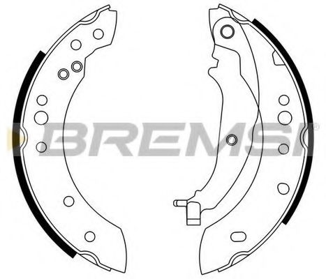 Тормозные колодки барабанные BREMSI GF0832