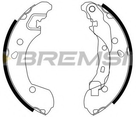 Тормозные колодки барабанные BREMSI GF0862