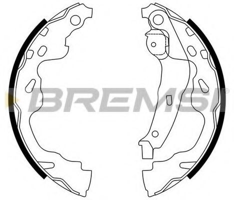 Тормозные колодки барабанные BREMSI GF0961