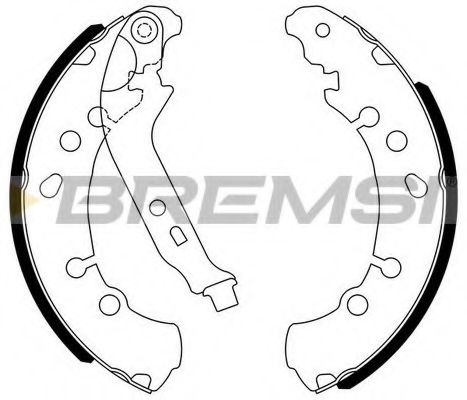 Тормозные колодки барабанные BREMSI GF0971