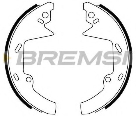 Тормозные колодки барабанные bremsi GF4567