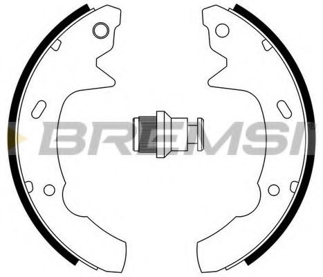 Тормозные колодки барабанные bremsi GF4599