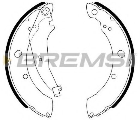 Тормозные колодки барабанные BREMSI GF4810