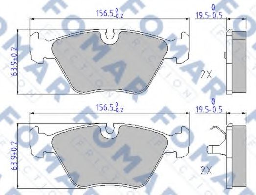 Тормозные колодки FOMAR Friction FO 449481